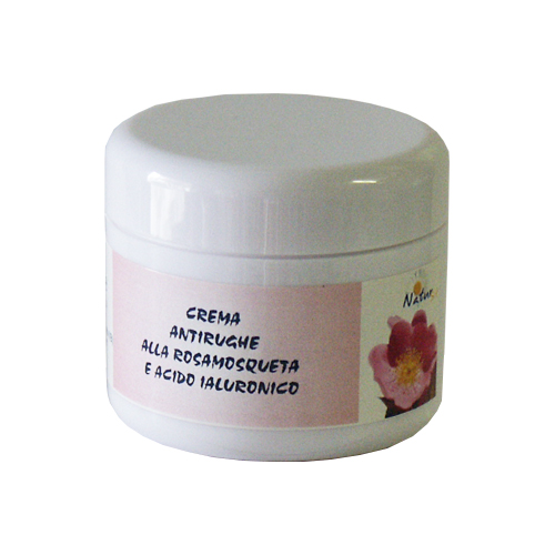 Crema antirughe alla rosa mosqueta e acido ialuronico