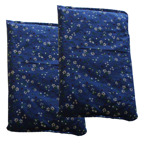 Coppia di cuscini small ai noccioli di ciliegia blu