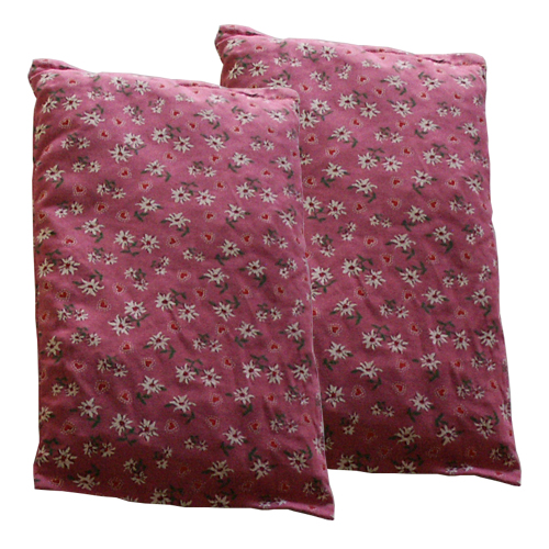 Coppia di cuscini small ai noccioli di ciliegia rosa