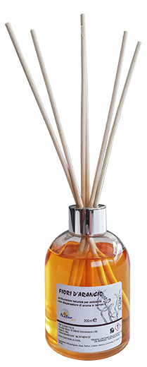 fragranza per ambiente con bastoncini fiori d arancio